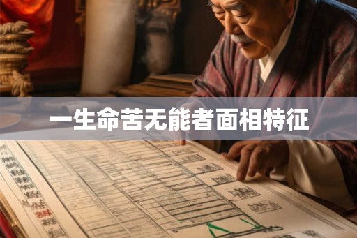 一生命苦无能者面相特征 一生命苦无能者面相特征