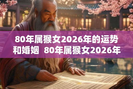 80年属猴女2026年的运势和婚姻 80年属猴女2026年运势解析 80年属猴女2026年的运势和婚姻 80年属猴女2026年运势解析