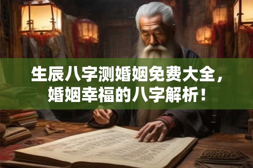 生辰八字测婚姻免费大全，婚姻幸福的八字解析！