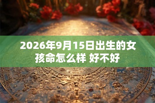 2026年9月15日出生的女孩命怎么样 好不好