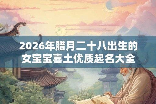 2026年腊月二十八出生的女宝宝喜土优质起名大全 2026年腊月二十八出生的女宝宝喜土优质起名大全