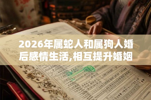 2026年属蛇人和属狗人婚后感情生活,相互提升婚姻幸福