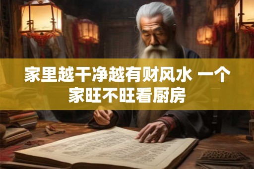 家里越干净越有财风水 一个家旺不旺看厨房 家里越干净越有财风水 一个家旺不旺看厨房