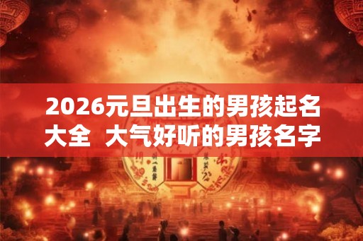2026元旦出生的男孩起名大全  大气好听的男孩名字