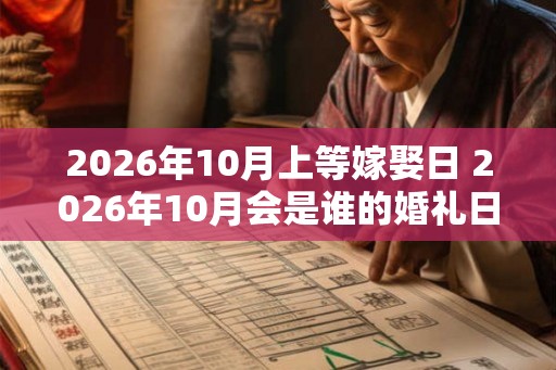 2026年10月上等嫁娶日 2026年10月会是谁的婚礼日