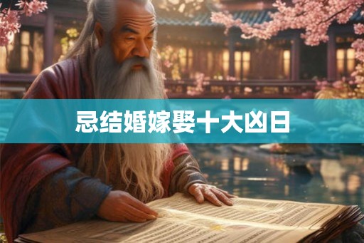 忌结婚嫁娶十大凶日