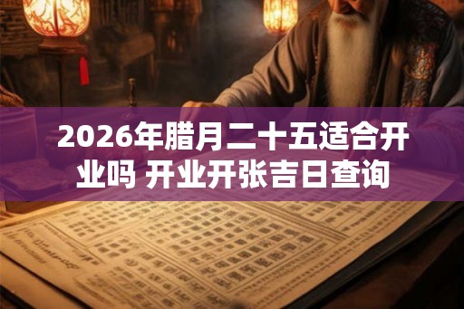 2026年腊月二十五适合开业吗 开业开张吉日查询 2026年腊月二十五适合开业吗 开业开张吉日查询