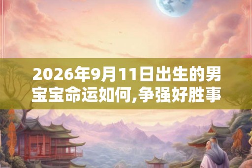 2026年9月11日出生的男宝宝命运如何,争强好胜事业好