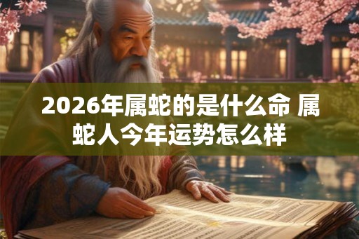 2026年属蛇的是什么命 属蛇人今年运势怎么样 2026年属蛇的是什么命 属蛇人今年运势怎么样