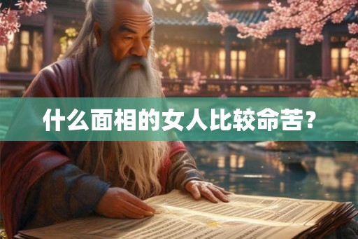 什么面相的女人比较命苦？