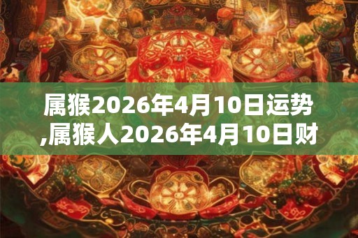 属猴2026年4月10日运势,属猴人2026年4月10日财运,生肖猴2026年4月10日运势