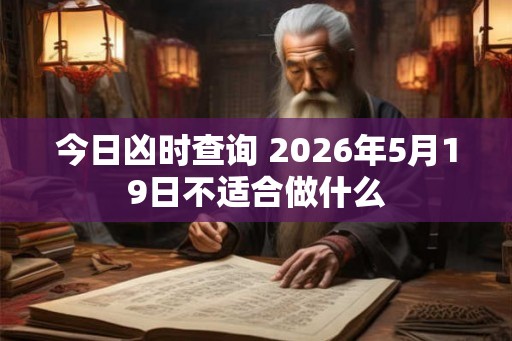 今日凶时查询 2026年5月19日不适合做什么