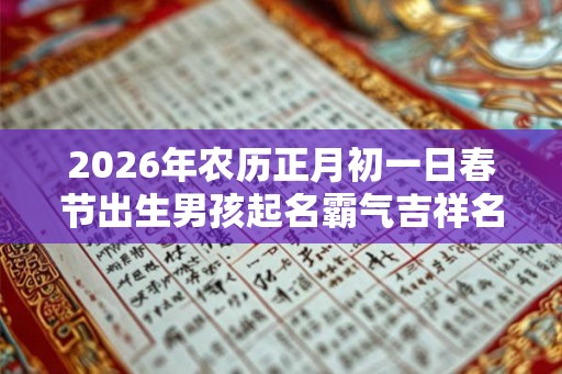 2026年农历正月初一日春节出生男孩起名霸气吉祥名字推荐