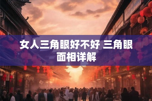 女人三角眼好不好 三角眼面相详解