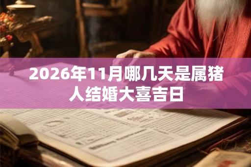 2026年11月哪几天是属猪人结婚大喜吉日