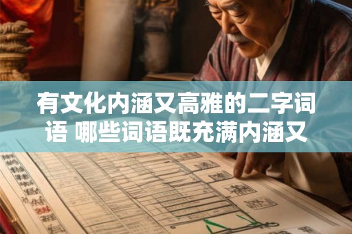 有文化内涵又高雅的二字词语 哪些词语既充满内涵又雅致