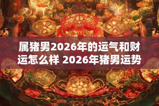 属猪男2026年的运气和财运怎么样 2026年猪男运势及财运如何 属猪男2026年的运气和财运怎么样 2026年猪男运势及财运如何