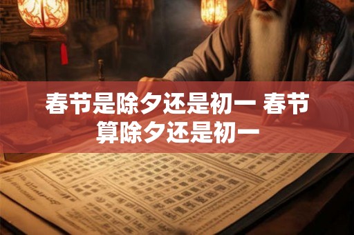 春节是除夕还是初一 春节算除夕还是初一