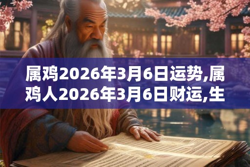 属鸡2026年3月6日运势,属鸡人2026年3月6日财运,生肖鸡2026年3月6日运势