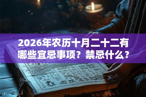 2026年农历十月二十二有哪些宜忌事项?禁忌什么? 2026年农历十月二十二有哪些宜忌事项?禁忌什么?