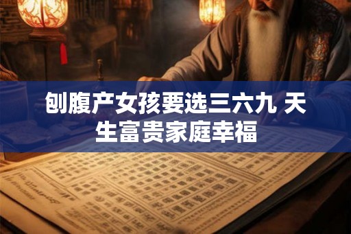 刨腹产女孩要选三六九 天生富贵家庭幸福