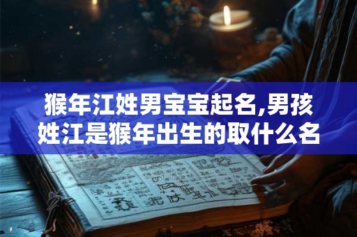 猴年江姓男宝宝起名,男孩姓江是猴年出生的取什么名字好听