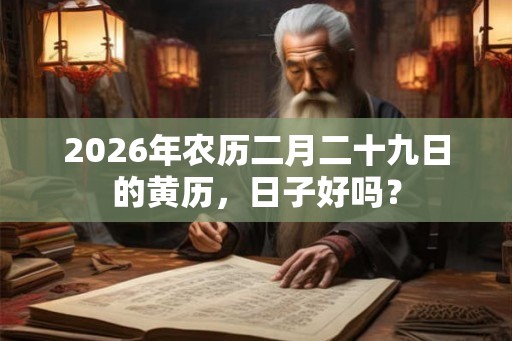 2026年农历二月二十九日的黄历，日子好吗？