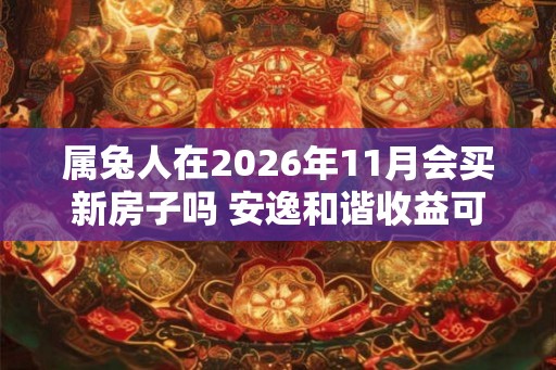 属兔人在2026年11月会买新房子吗 安逸和谐收益可靠