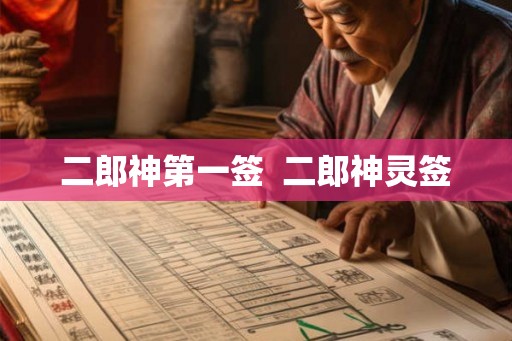 二郎神第一签 二郎神灵签 二郎神第一签 二郎神灵签