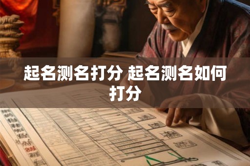 起名测名打分 起名测名如何打分