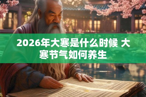 2026年大寒是什么时候 大寒节气如何养生