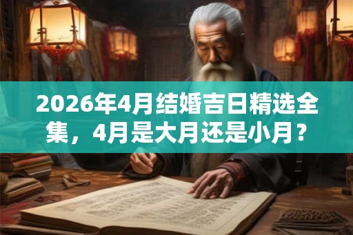 2026年4月结婚吉日精选全集,4月是大月还是小月? 2026年4月结婚吉日精选全集,4月是大月还是小月?