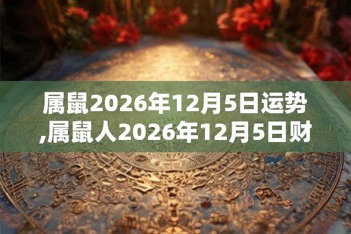 属鼠2026年12月5日运势,属鼠人2026年12月5日财运,生肖鼠2026年12月5日运势