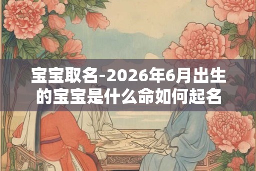 宝宝取名-2026年6月出生的宝宝是什么命如何起名