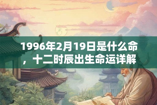 1996年2月19日是什么命,十二时辰出生命运详解 1996年2月19日是什么命,十二时辰出生命运详解