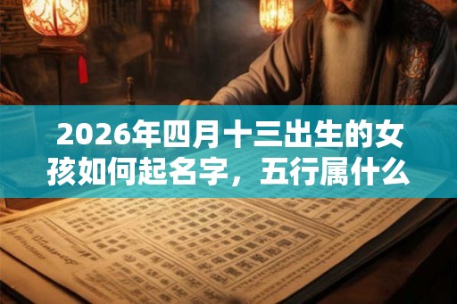 2026年四月十三出生的女孩如何起名字，五行属什么