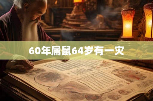 60年属鼠64岁有一灾