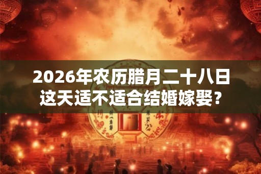 2026年农历腊月二十八日这天适不适合结婚嫁娶？