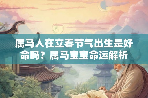 属马人在立春节气出生是好命吗?属马宝宝命运解析 属马人在立春节气出生是好命吗?属马宝宝命运解析
