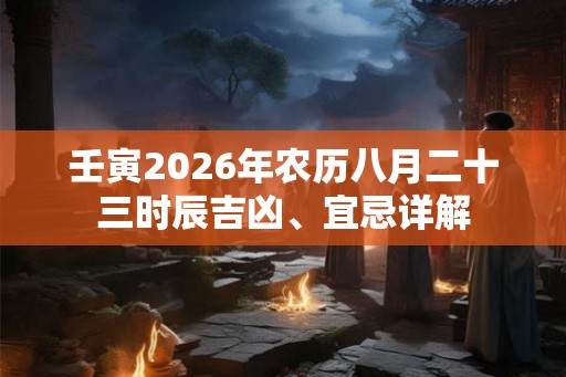 壬寅2026年农历八月二十三时辰吉凶、宜忌详解