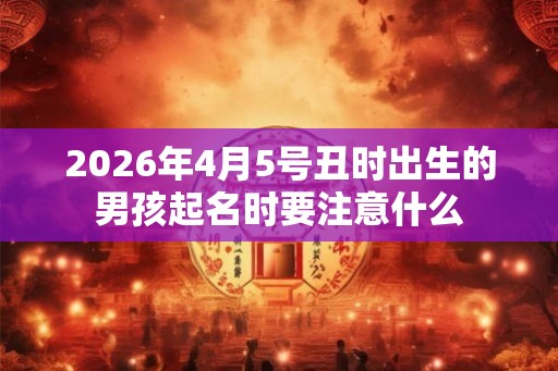 2026年4月5号丑时出生的男孩起名时要注意什么