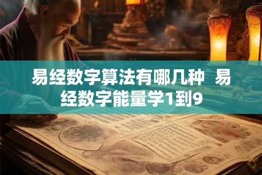 易经数字算法有哪几种  易经数字能量学1到9