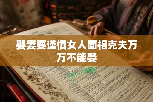 娶妻要谨慎女人面相克夫万万不能娶 娶妻要谨慎女人面相克夫万万不能娶
