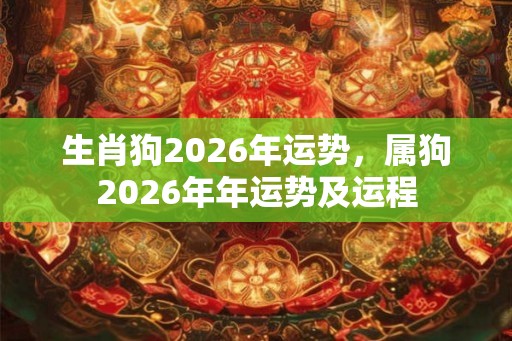 生肖狗2026年运势,属狗2026年年运势及运程 生肖狗2026年运势,属狗2026年年运势及运程