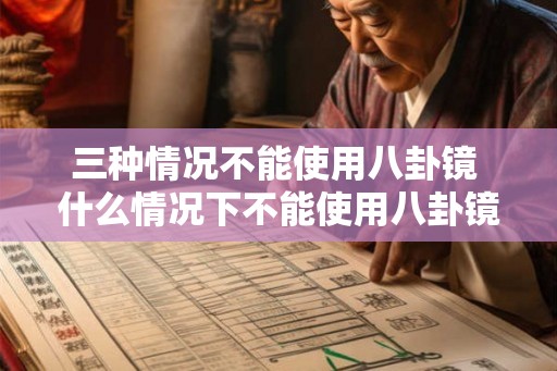 三种情况不能使用八卦镜 什么情况下不能使用八卦镜