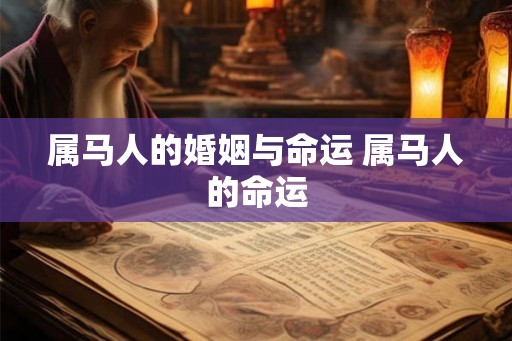 属马人的婚姻与命运 属马人的命运