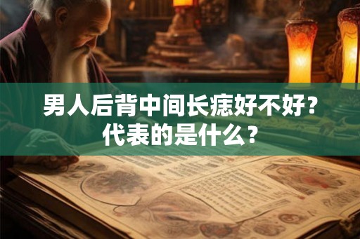 男人后背中间长痣好不好？代表的是什么？