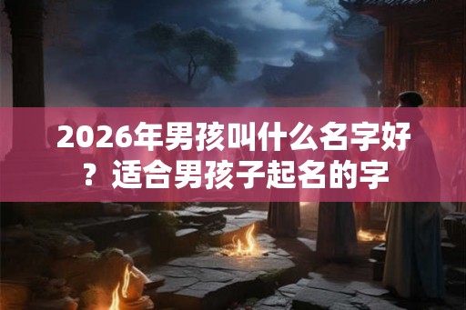 2026年男孩叫什么名字好？适合男孩子起名的字