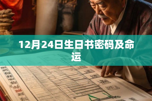 12月24日生日书密码及命运 12月24日生日书密码及命运
