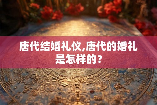 唐代结婚礼仪,唐代的婚礼是怎样的？
